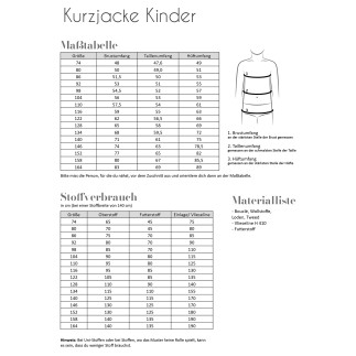 Fadenkäfer - Short jacket children