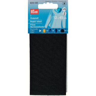 Iron-on patch fabric CO, black (400)