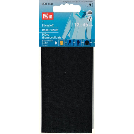 Iron-on patch fabric CO, black (400)
