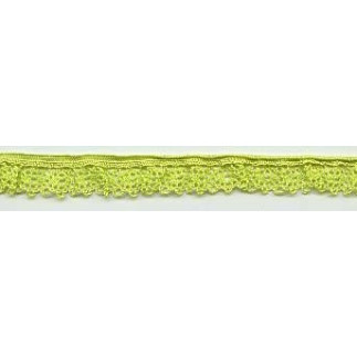 Ruffled lace 16mm (W) lime green