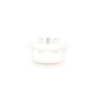 Cord stopper 2-hole white large