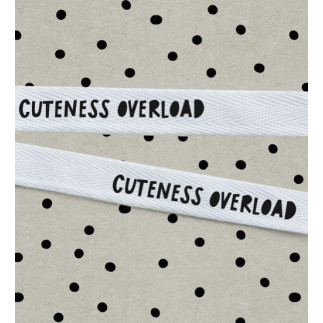 Cordon à capuche - Cuteness overload blanc 1,3 m