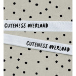 Hoodie cord - Cuteness overload white 1.3m