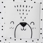 Étiquette tissée - Visage d'ours blanc
