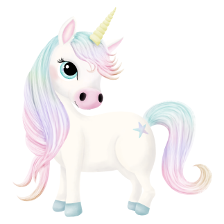Transferts thermocollants - Mrs Mint Design - Licorne grande taille