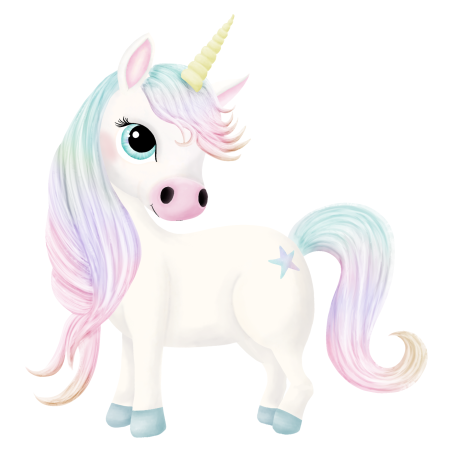 Transferts thermocollants - Mrs Mint Design - Licorne grande taille