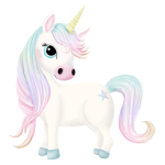 Transferts thermocollants - Mrs Mint Design - Licorne grande taille