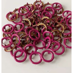 Jersey Snap on buttons Ring 10 pieces fuchsia